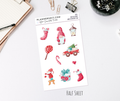 Half Sheet Planner Stickers - Winter Gnomes Deco