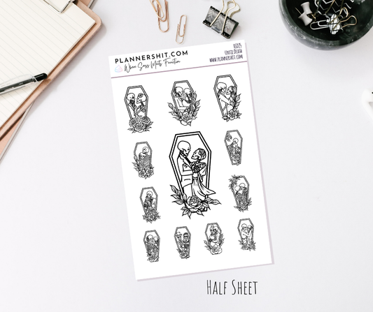 Half Sheet Planner Stickers - Until Death