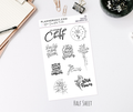 Half Sheet Planner Stickers - Floral Quotes
