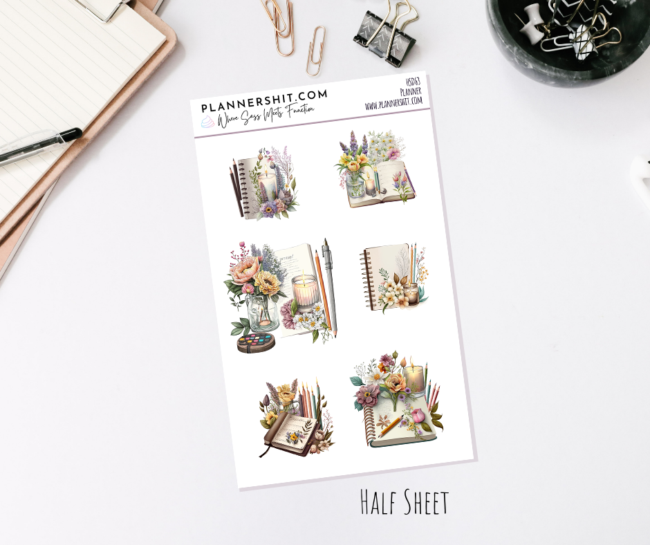 Half Sheet Planner Stickers - Planner Deco