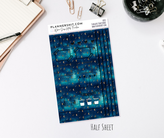 Half Sheet Planner Stickers - Stargazer 2 - Functional
