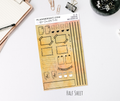 Half Sheet Planner Stickers - Pumpkin Spice Functional