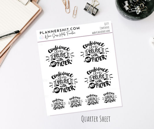 Quarter Sheet Planner Stickers - Confidence