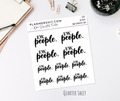 Quarter Sheet Planner Stickers - Ew, People