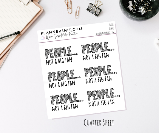 Quarter Sheet Planner Stickers - People