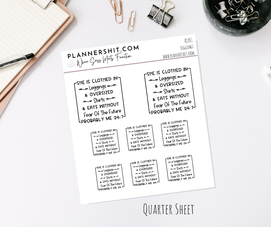 Quarter Sheet Planner Stickers - Caffeinate & Conquer