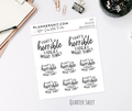 Quarter Sheet Planner Stickers - Horrible Idea