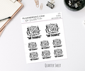Quarter Sheet Planner Stickers - No Thanks