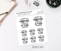Quarter Sheet Planner Stickers - Caffeine & Chaos