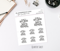 Quarter Sheet Planner Stickers - Spicy Disaster