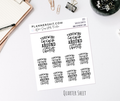 Quarter Sheet Planner Stickers - Sarcastic Confetti