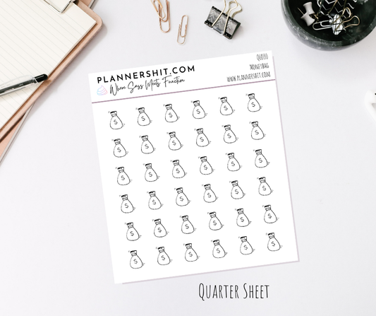 Functional Quarter Sheet - Icons - Moneybag