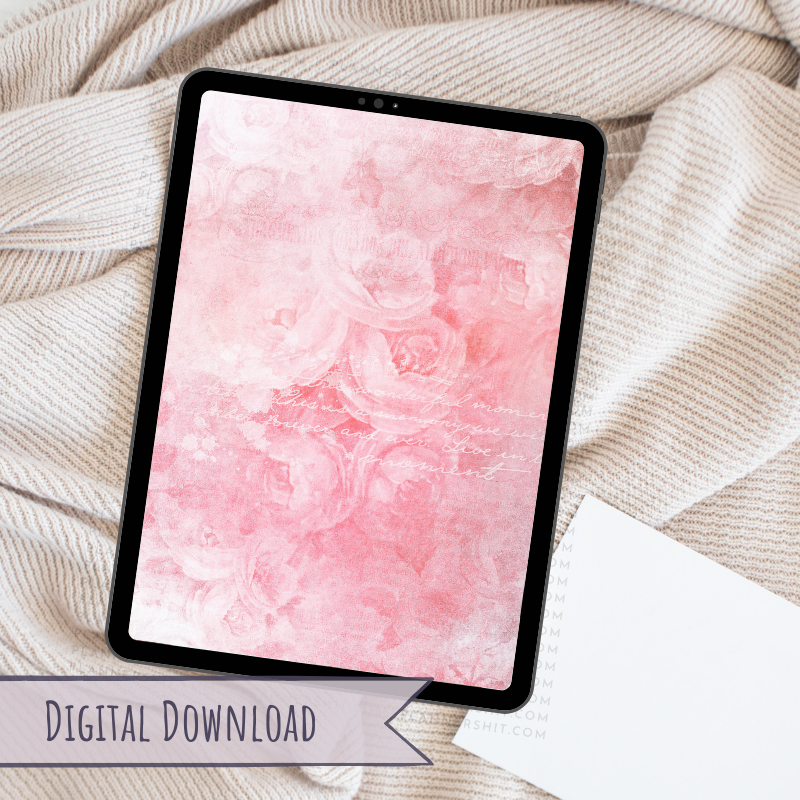 Digital Paper - Floral Script